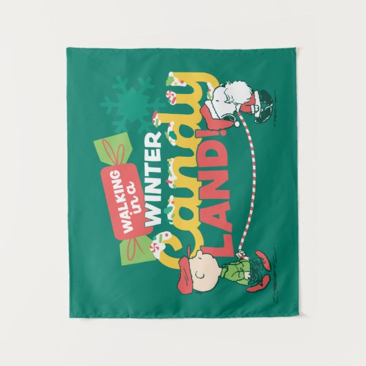 Erdnüsse | Wandern in einem winterlichen, feinen L Wandteppich (Vorderseite)