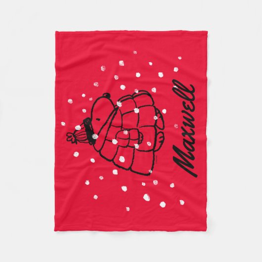 Erdnüsse | Warm & gemütlich | Name hinzufügen Fleecedecke (Vorderseite)