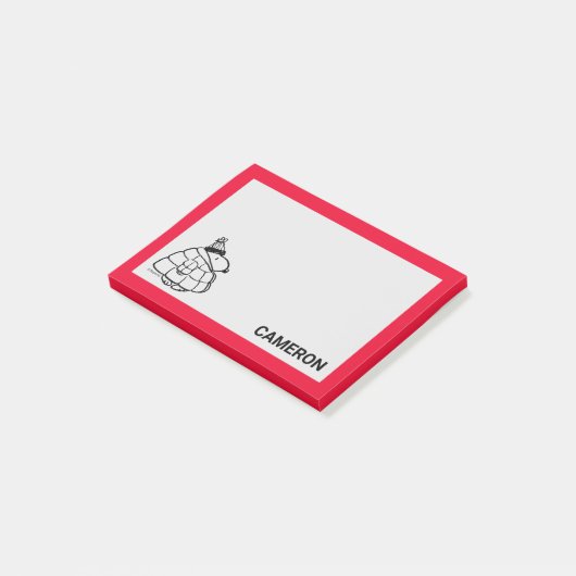 Erdnüsse | Warm & gemütlich | Name hinzufügen Post-it Klebezettel (angewinkelt)