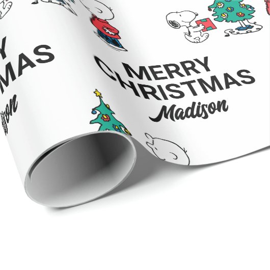 Erdnüsse | Warme Wünsche | Name hinzufügen Geschenkpapier (Rolleneckpunkt)