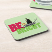 Erdnüsse | Weihnachten aus Holz ist hell Getränkeuntersetzer (Linke Seite)