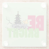 Erdnüsse | Weihnachten aus Holz ist hell Glasuntersetzer (Rückseite)