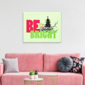 Erdnüsse | Weihnachten aus Holz ist hell Leinwanddruck (Insitu (Wohnzimmer))