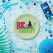 Erdnüsse | Weihnachten aus Holz ist hell Pappteller (Party)