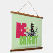 Erdnüsse | Weihnachten aus Holz ist hell Wandteppich Mit Holzrahmen (Gewinkelt)