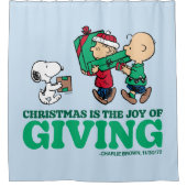 Erdnüsse | Weihnachten ist die Freude am Geben Duschvorhang (Vorderseite)