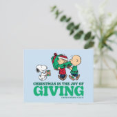 Erdnüsse | Weihnachten ist die Freude am Geben Postkarte (Stehend Vorderseite)