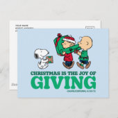 Erdnüsse | Weihnachten ist die Freude am Geben Postkarte (Vorne/Hinten)