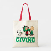 Erdnüsse | Weihnachten ist die Freude am Geben Tragetasche (Rückseite)