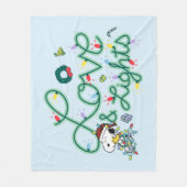 Erdnüsse | Weihnachts-Liebe und Lichter Fleecedecke (Vorderseite)