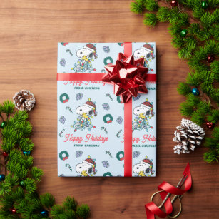 Erdnüsse   Weihnachts-Liebe und Lichter Geschenkpapier