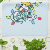 Erdnüsse | Weihnachts-Liebe und Lichter Geschirrtuch (Gefaltet)