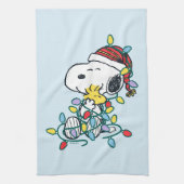 Erdnüsse | Weihnachts-Liebe und Lichter Geschirrtuch (Vertikal)