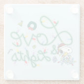 Erdnüsse | Weihnachts-Liebe und Lichter Glasuntersetzer (Rückseite)