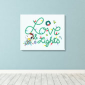 Erdnüsse | Weihnachts-Liebe und Lichter Leinwanddruck (Insitu (Holzboden))