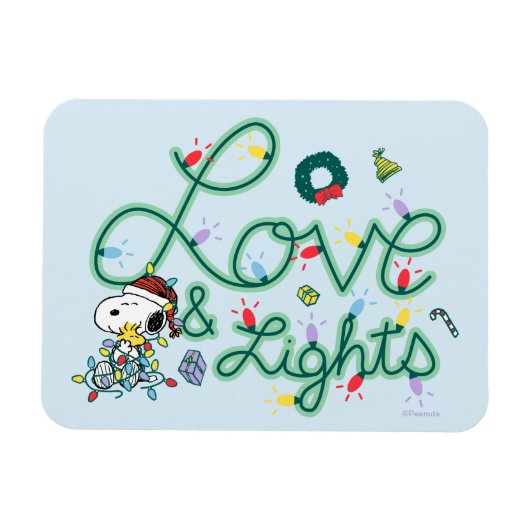 Erdnüsse | Weihnachts-Liebe und Lichter Magnet (Horizontal)