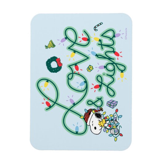 Erdnüsse | Weihnachts-Liebe und Lichter Magnet (Vertikal)