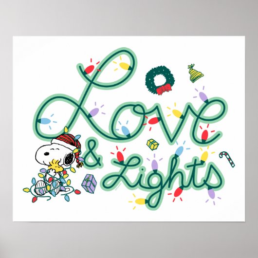 Erdnüsse | Weihnachts-Liebe und Lichter Poster (Vorne)