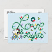 Erdnüsse | Weihnachts-Liebe und Lichter Postkarte (Vorne/Hinten)