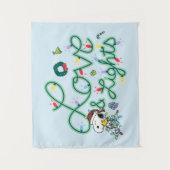 Erdnüsse | Weihnachts-Liebe und Lichter Wandteppich (Vorderseite)