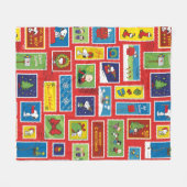 Erdnüsse | Weihnachts-Postage-Briefmarke Muster Fleecedecke (Vorderseite (Horizontal))