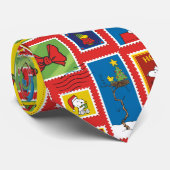 Erdnüsse | Weihnachts-Postage-Briefmarke Muster Krawatte (Gerollt)