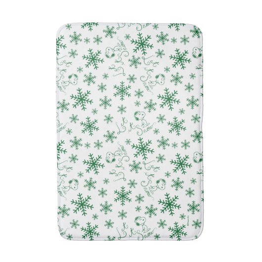 Erdnüsse | Weihnachts-Snoopy Let It Snow Pattern Badematte (Vorderseite Vertikal)