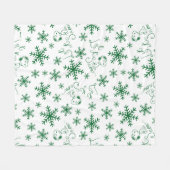 Erdnüsse | Weihnachts-Snoopy Let It Snow Pattern Fleecedecke (Vorderseite (Horizontal))