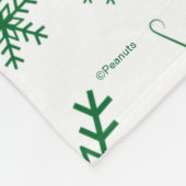 Erdnüsse | Weihnachts-Snoopy Let It Snow Pattern Fleecedecke (Ecke)