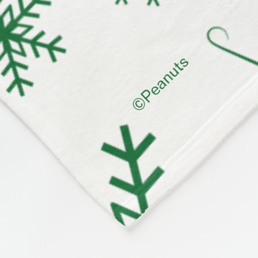 Erdnüsse | Weihnachts-Snoopy Let It Snow Pattern Fleecedecke (Ecke)