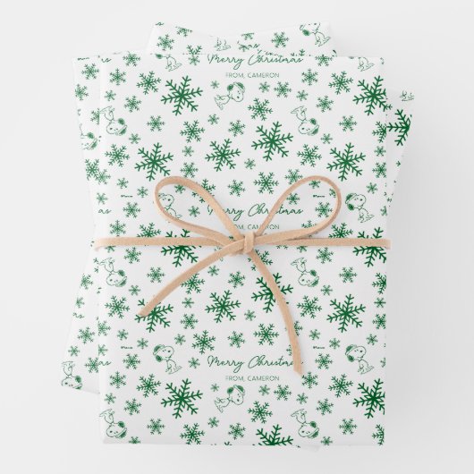 Erdnüsse | Weihnachts-Snoopy Let It Snow Pattern Geschenkpapier Set (Beispiel)