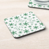 Erdnüsse | Weihnachts-Snoopy Let It Snow Pattern Getränkeuntersetzer (Linke Seite)