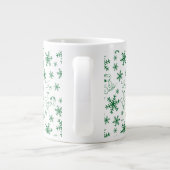 Erdnüsse | Weihnachts-Snoopy Let It Snow Pattern Jumbo-Tasse (Rückseite)