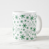 Erdnüsse | Weihnachts-Snoopy Let It Snow Pattern Jumbo-Tasse (Vorderseite Rechts)