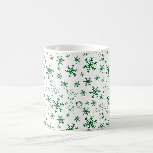 Erdnüsse | Weihnachts-Snoopy Let It Snow Pattern Kaffeetasse (Mittel)