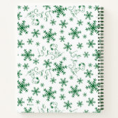 Erdnüsse | Weihnachts-Snoopy Let It Snow Pattern Notizblock (Rückseite)