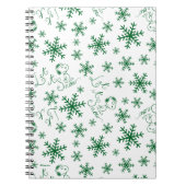 Erdnüsse | Weihnachts-Snoopy Let It Snow Pattern Notizblock (Vorderseite)