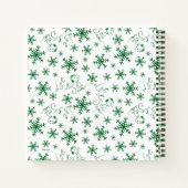 Erdnüsse | Weihnachts-Snoopy Let It Snow Pattern Notizblock (Rückseite)