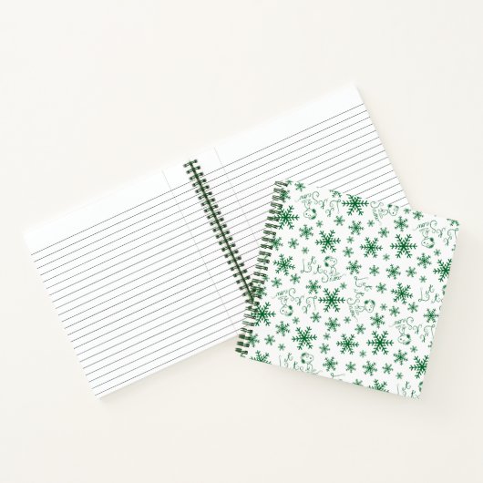 Erdnüsse | Weihnachts-Snoopy Let It Snow Pattern Notizblock (Innenseite)