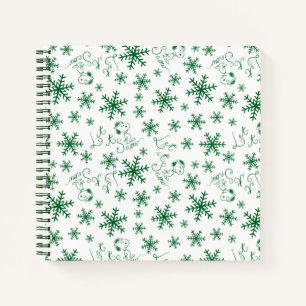Erdnüsse   Weihnachts-Snoopy Let It Snow Pattern Notizblock