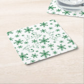 Erdnüsse | Weihnachts-Snoopy Let It Snow Pattern Rechteckiger Pappuntersetzer (angewinkelt)