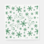 Erdnüsse | Weihnachts-Snoopy Let It Snow Pattern Serviette (Vorderseite)