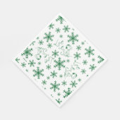 Erdnüsse | Weihnachts-Snoopy Let It Snow Pattern Serviette (Ecke)