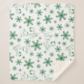 Erdnüsse | Weihnachts-Snoopy Let It Snow Pattern Sherpadecke (Vorderseite)