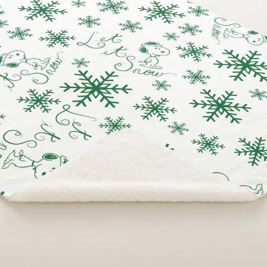 Erdnüsse | Weihnachts-Snoopy Let It Snow Pattern Sherpadecke (3/4)