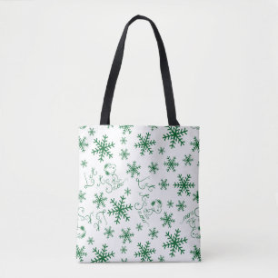 Erdnüsse   Weihnachts-Snoopy Let It Snow Pattern Tasche