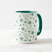 Erdnüsse | Weihnachts-Snoopy Let It Snow Pattern Tasse (VorderseiteRechts)