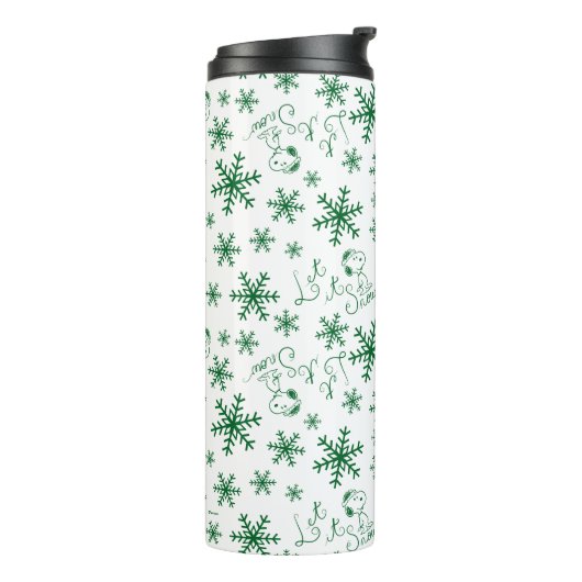 Erdnüsse | Weihnachts-Snoopy Let It Snow Pattern Thermosbecher (Nach links gedreht)