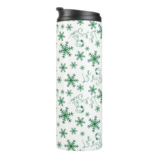 Erdnüsse | Weihnachts-Snoopy Let It Snow Pattern Thermosbecher (Nach rechts gedreht)