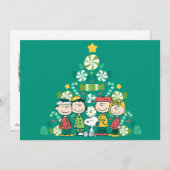 Erdnüsse | Weihnachtsbaum Peppermint Feiertagskarte (Vorne/Hinten)